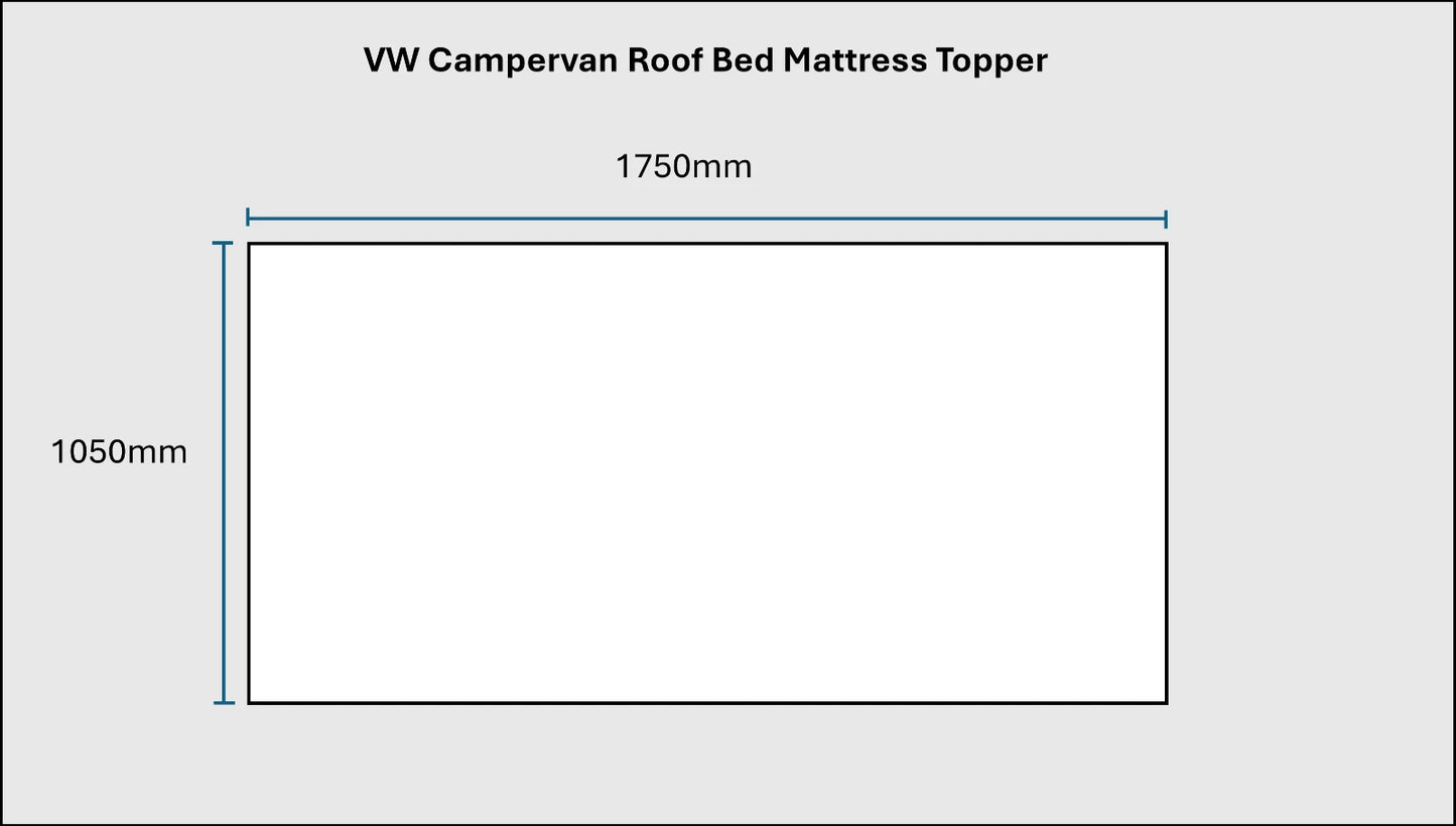 Campervan Comfort Premium Mattress Pop Top Roof Bed – Luxury Premium Memory Foam – VW T4,T5 ,T6